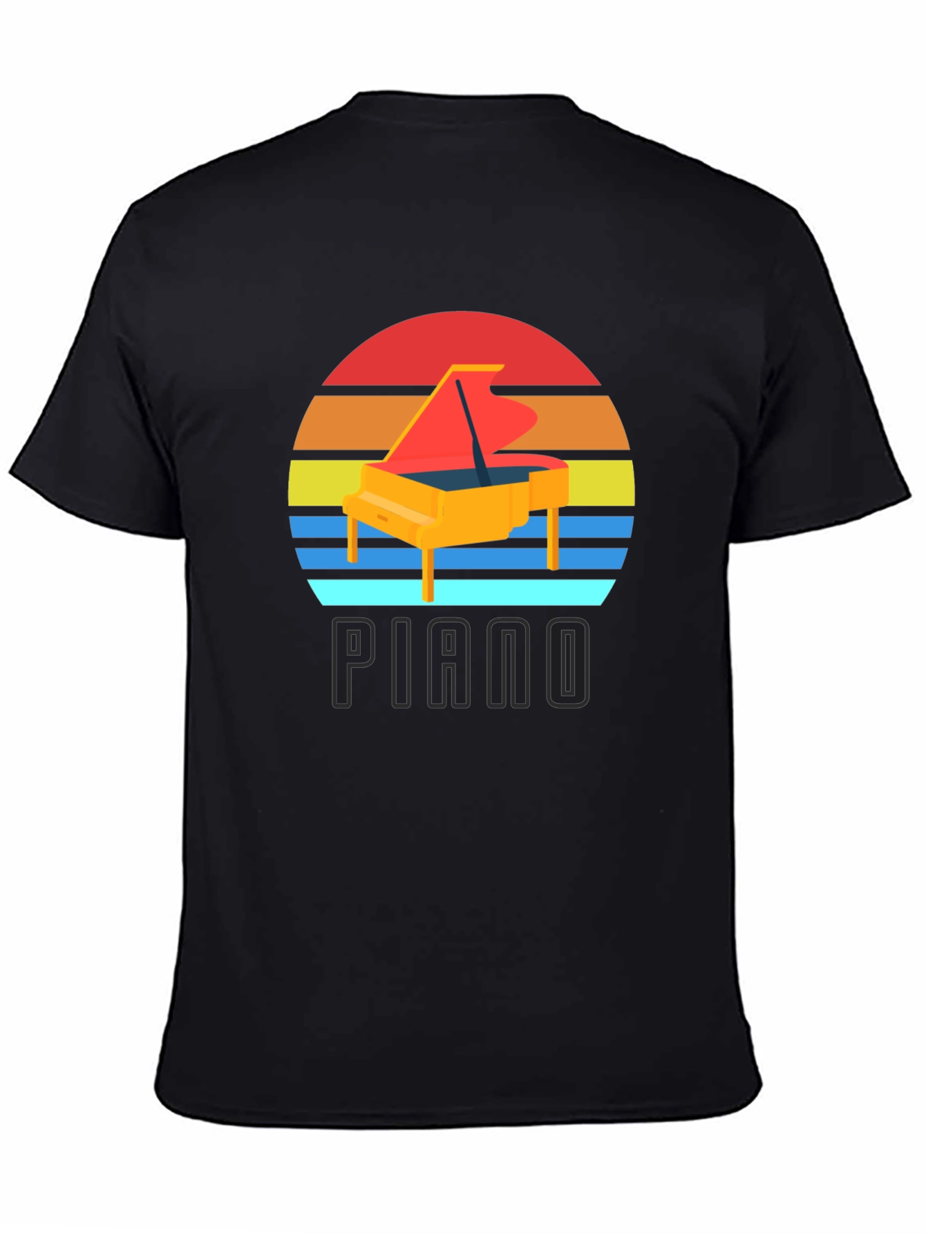 Piano Sunset Graphic T-Shirt