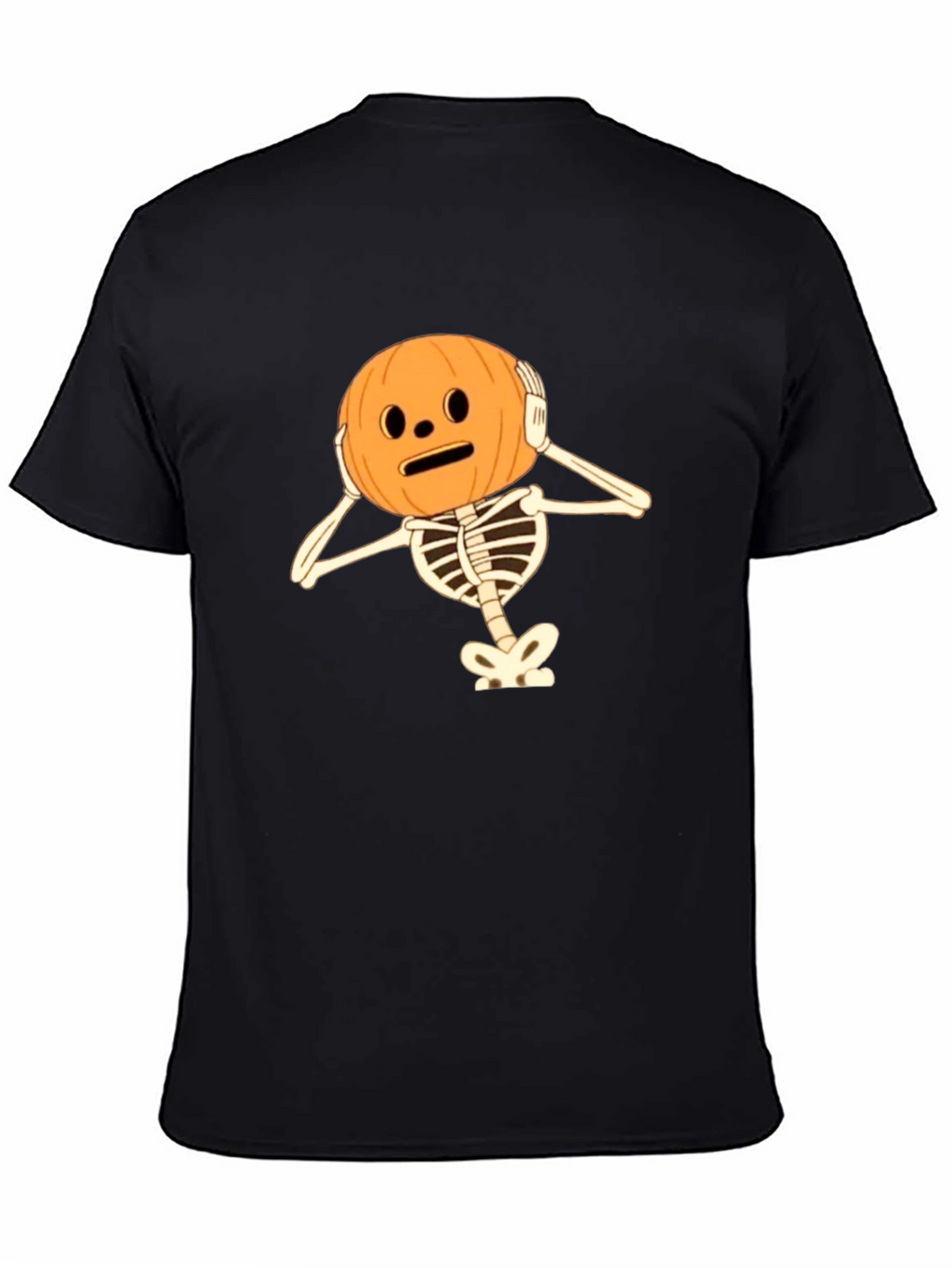 Skeleton Pumpkin Head Halloween T-Shirt