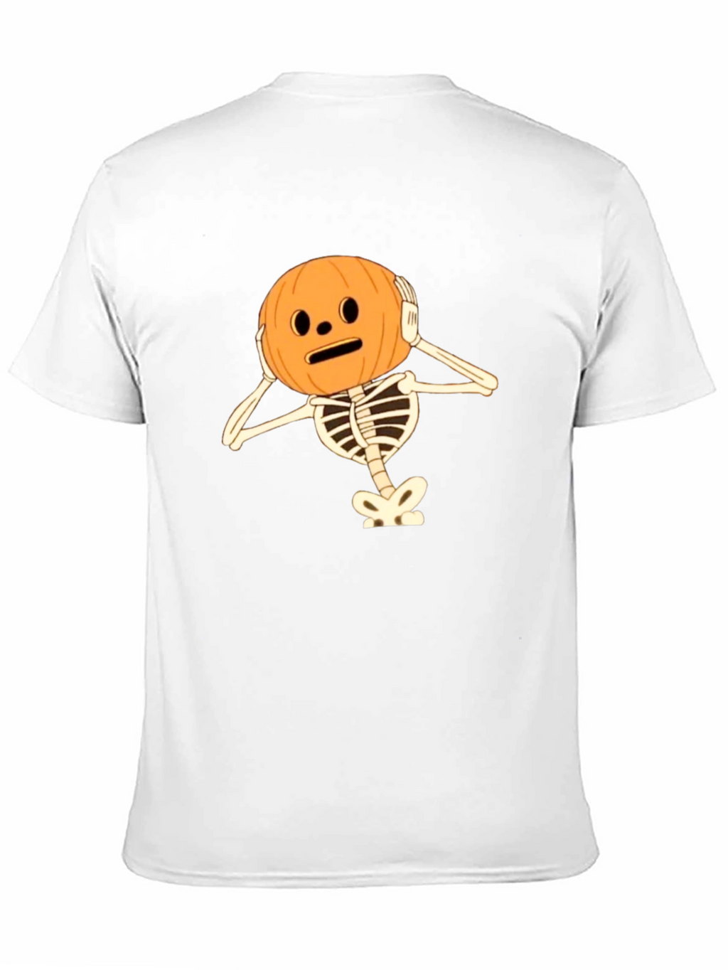 Skeleton Pumpkin Head Halloween T-Shirt