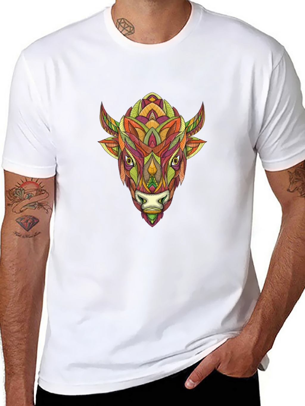 Bison Art Tee - Mens Graphic T-Shirt