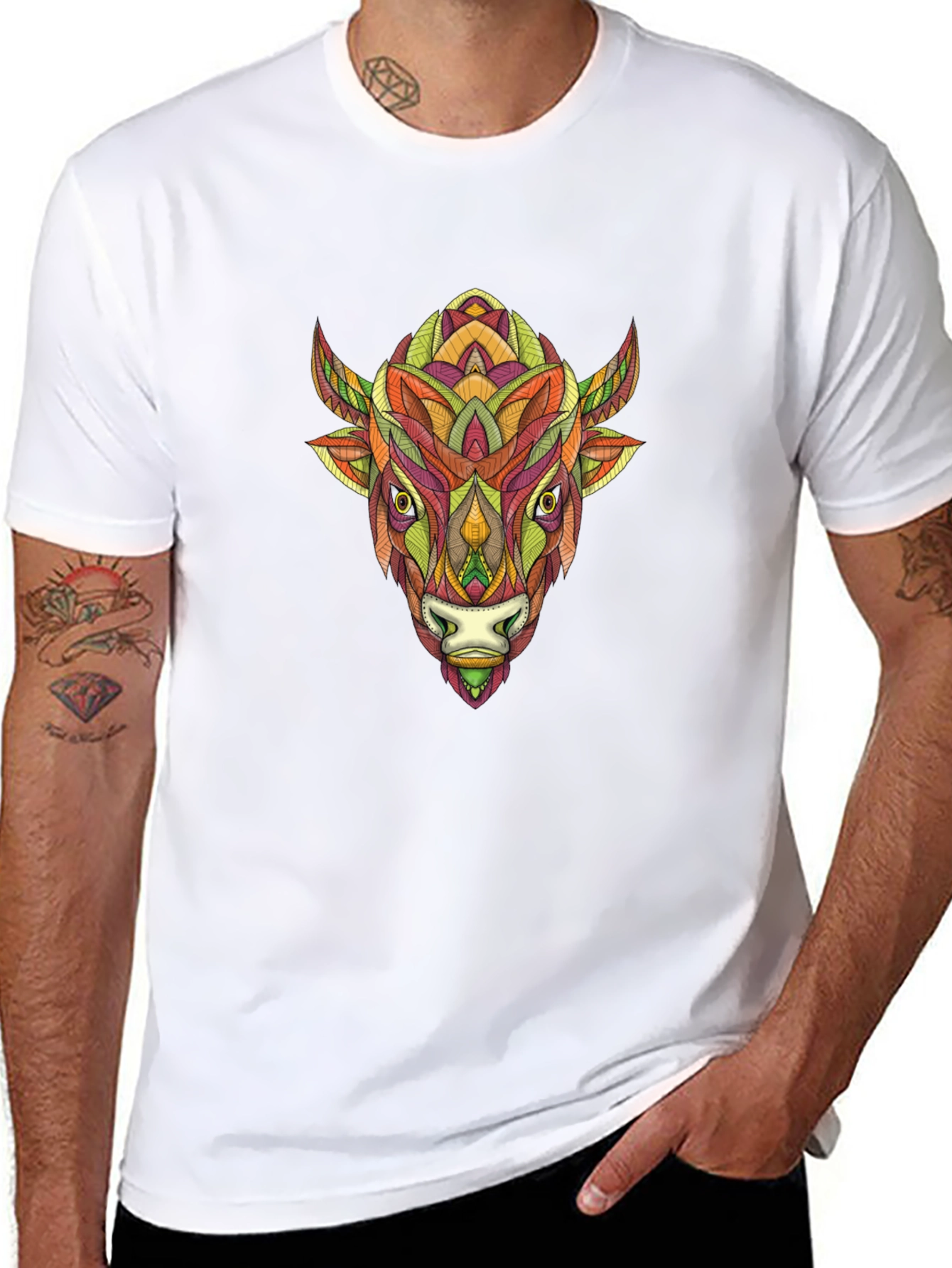 Bison Art Tee - Mens Graphic T-Shirt