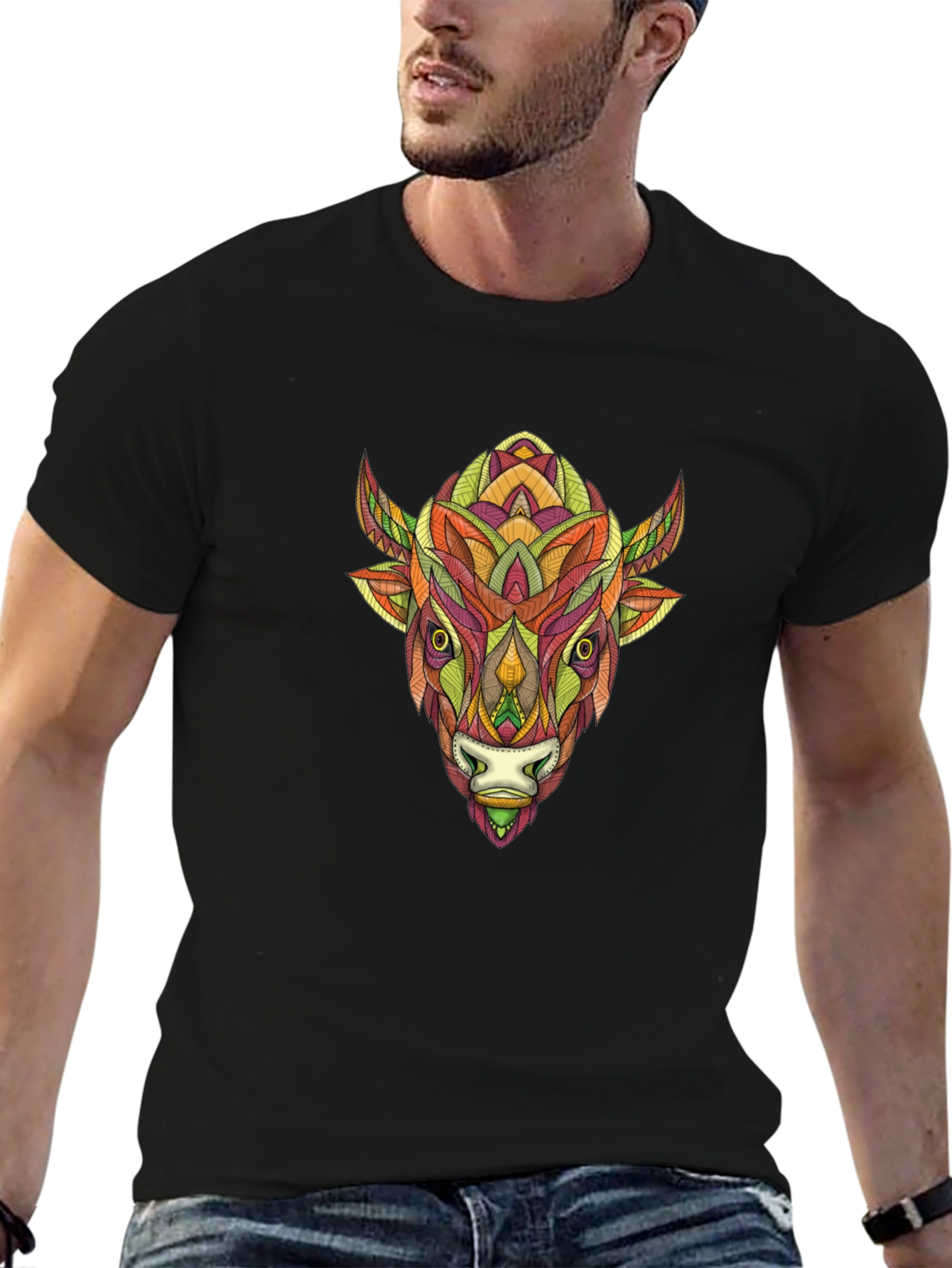 Bison Art Tee - Mens Graphic T-Shirt