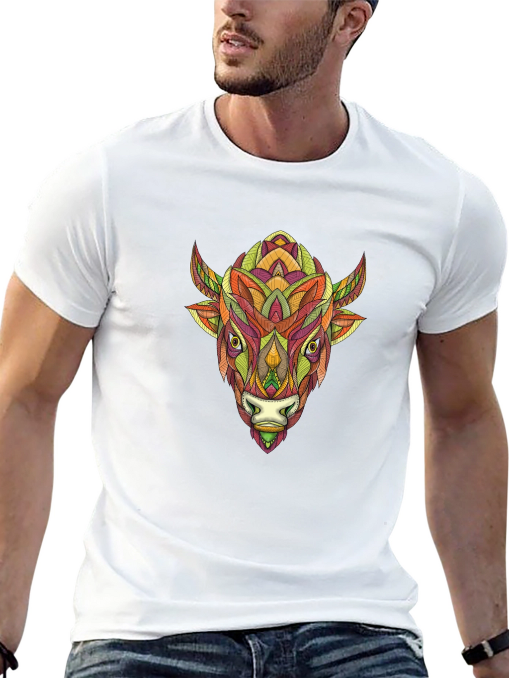 Bison Art Tee - Mens Graphic T-Shirt