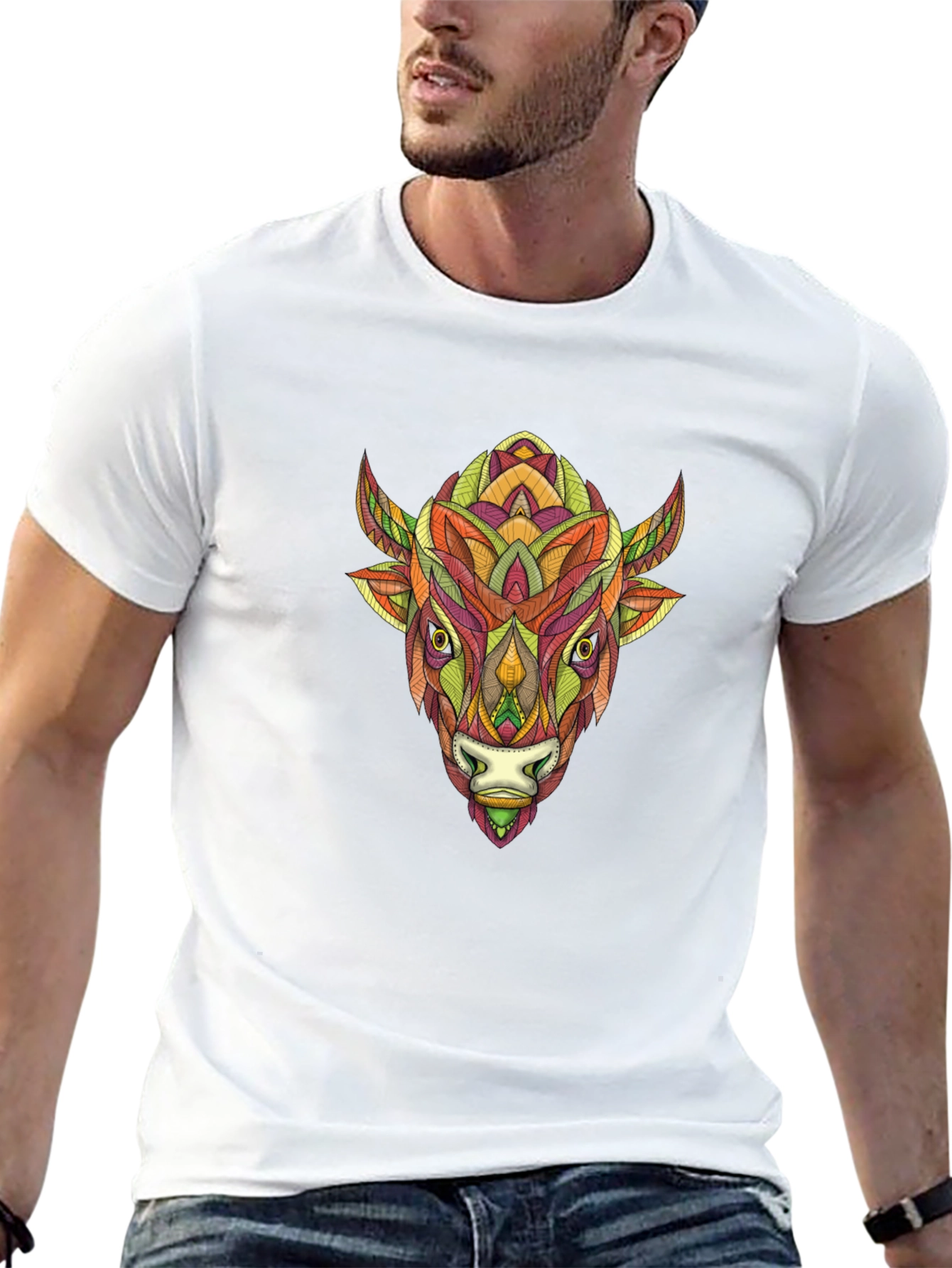 Bison Art Tee - Mens Graphic T-Shirt