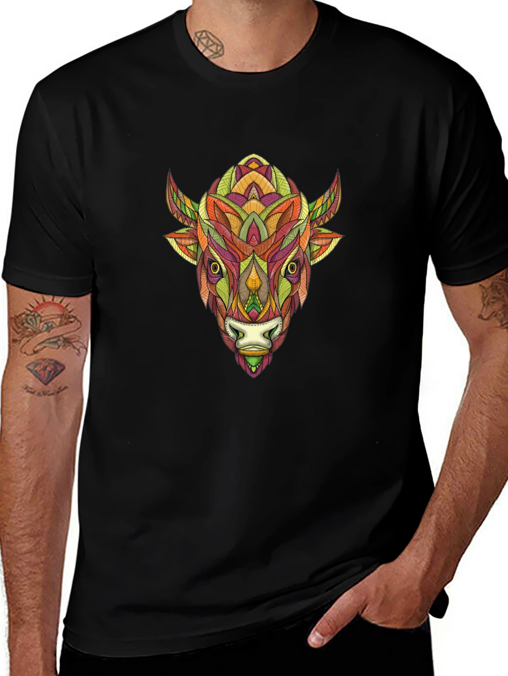 Bison Art Tee - Mens Graphic T-Shirt