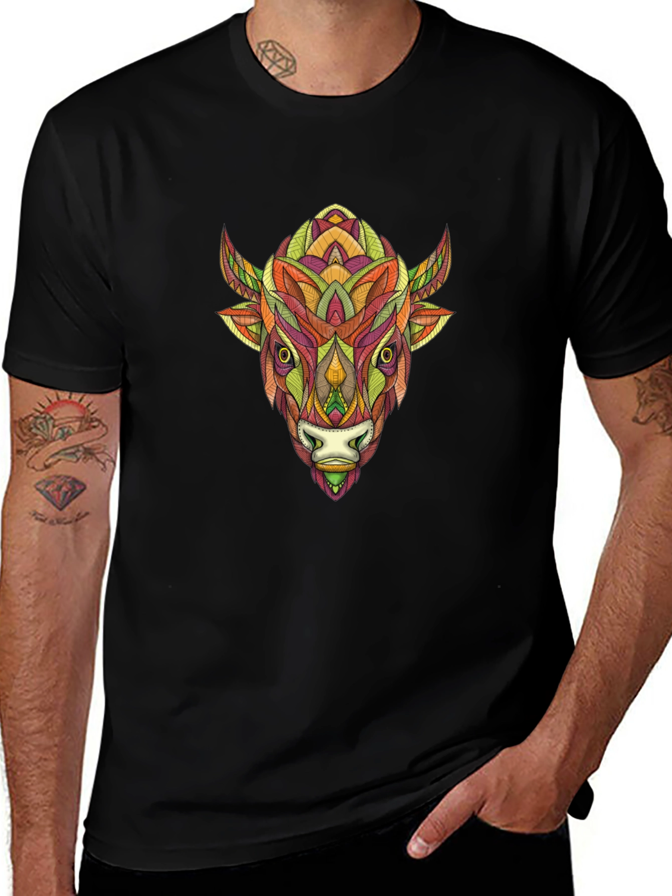Bison Art Tee - Mens Graphic T-Shirt