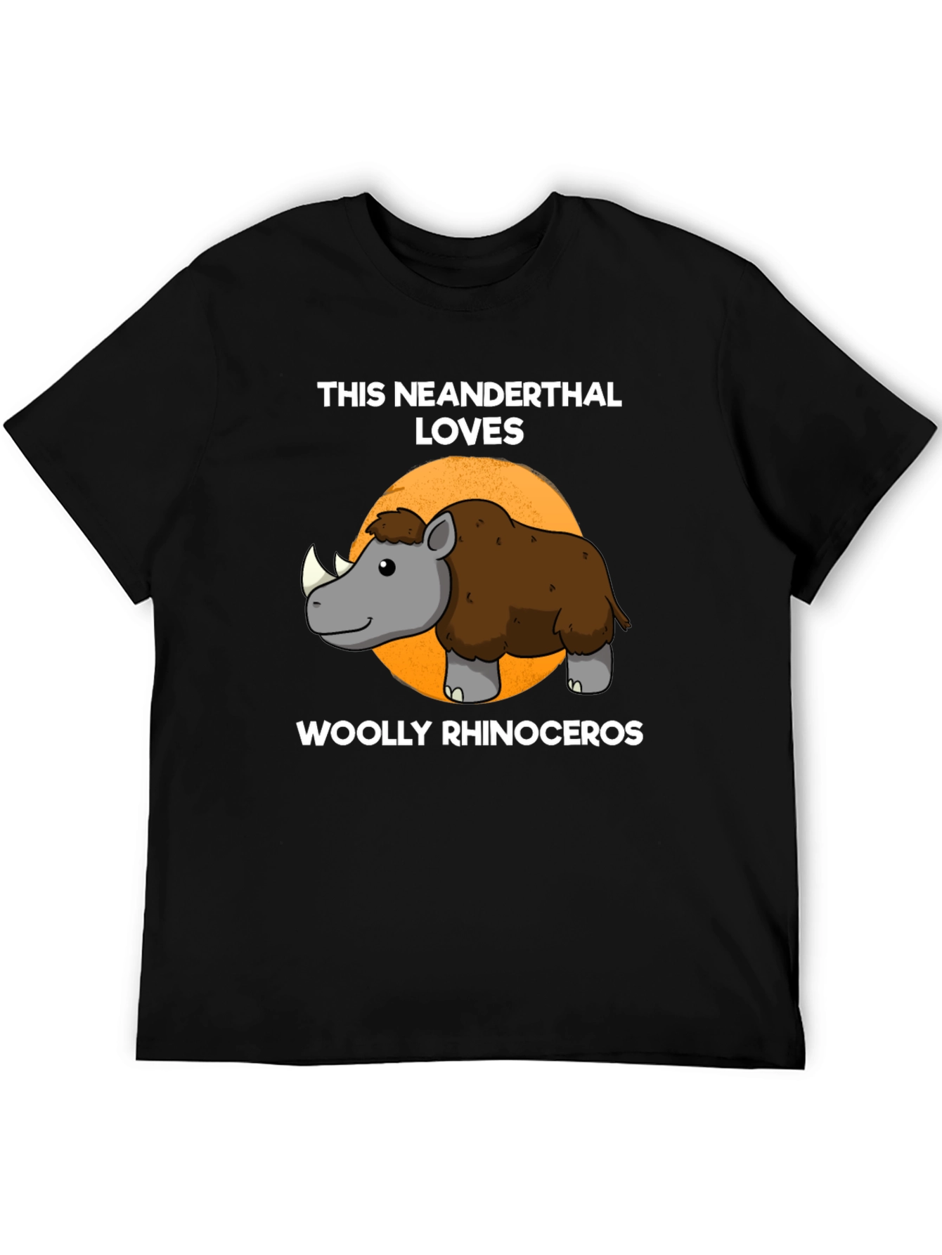 Neanderthal Loves Woolly Rhinoceros T-Shirt