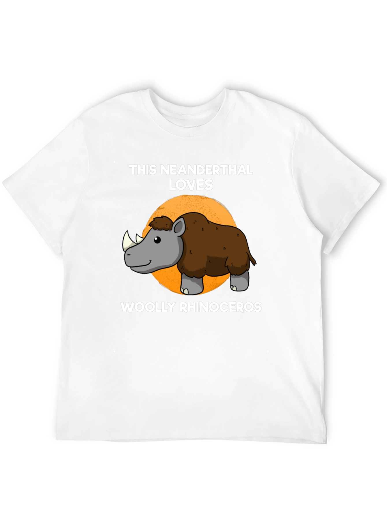 Neanderthal Loves Woolly Rhinoceros T-Shirt
