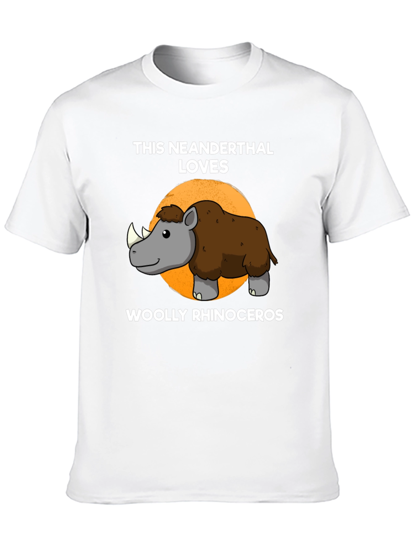 Neanderthal Loves Woolly Rhinoceros T-Shirt
