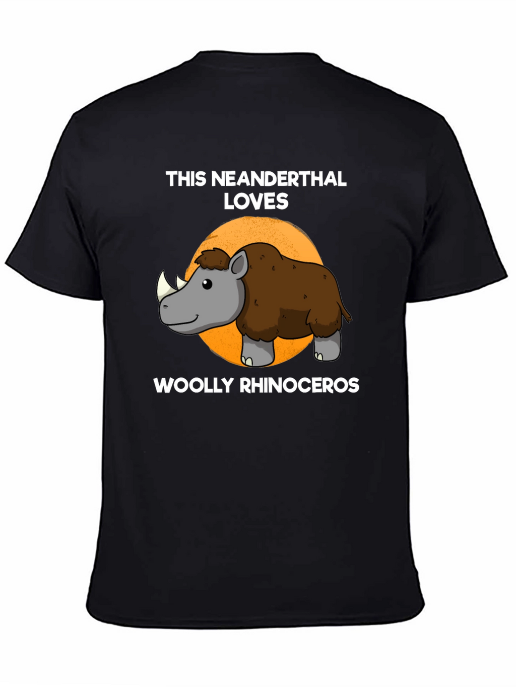 Neanderthal Loves Woolly Rhinoceros T-Shirt