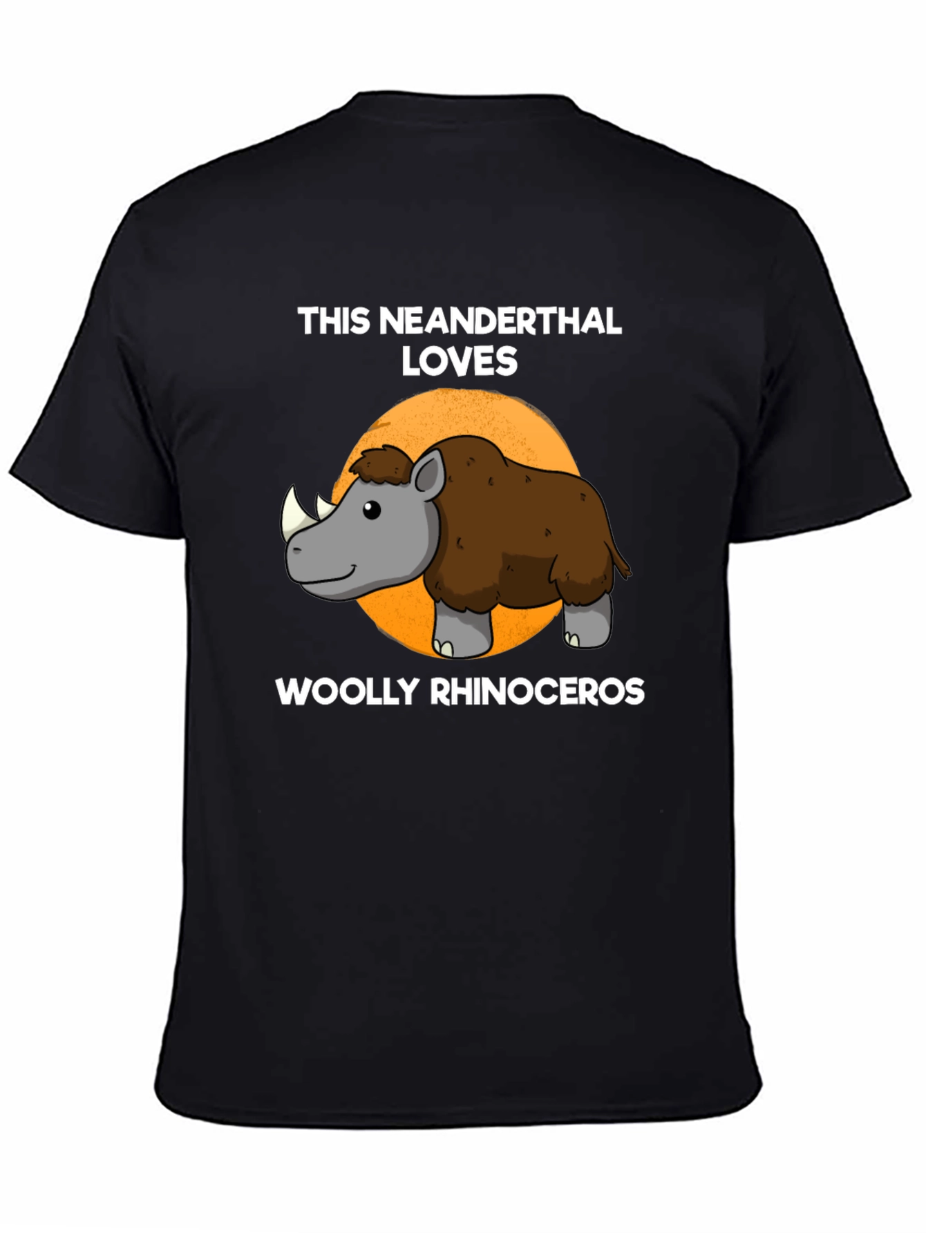 Neanderthal Loves Woolly Rhinoceros T-Shirt