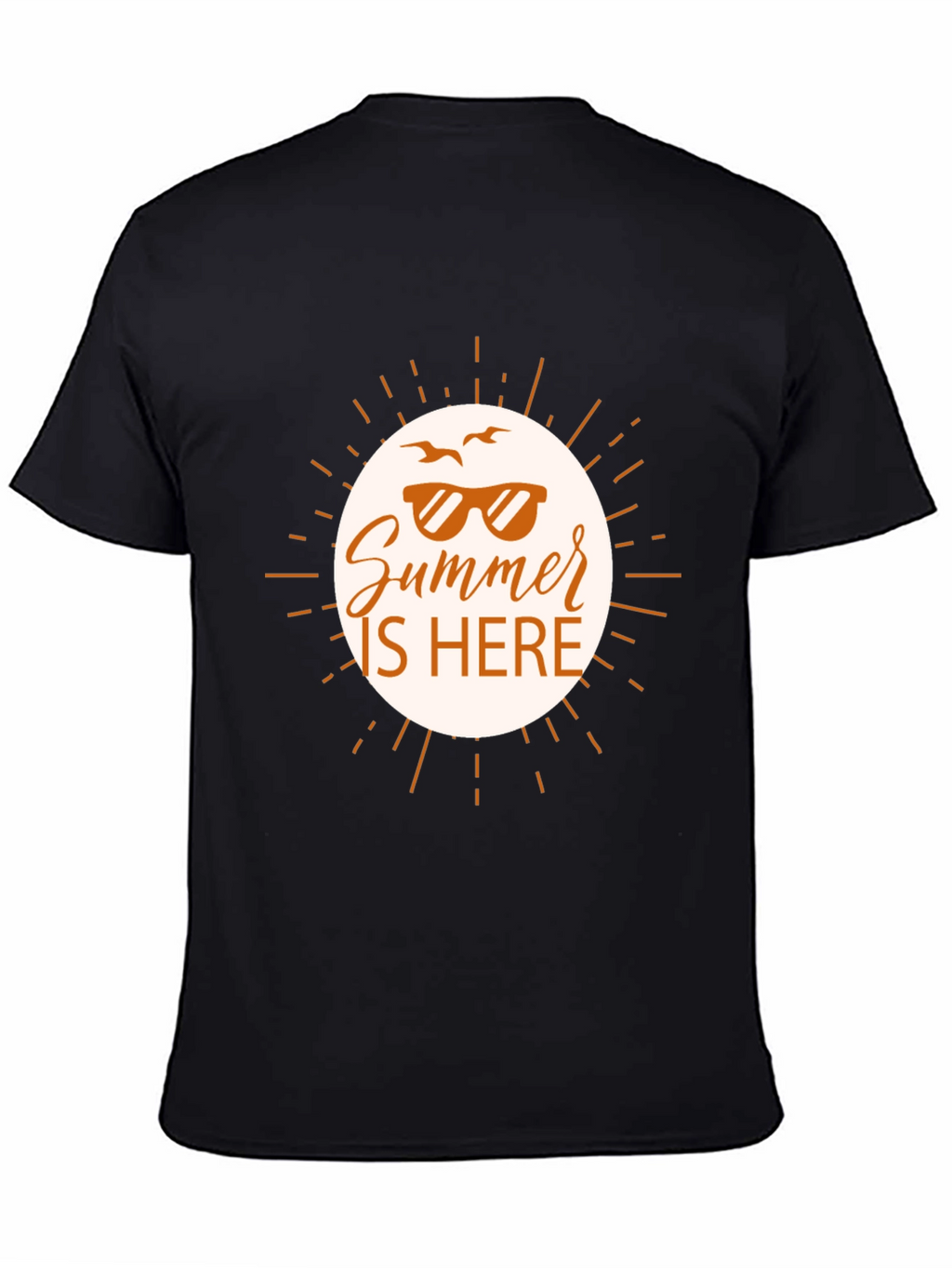 Summer Is Here Graphic Tee - Black Casual Shirt