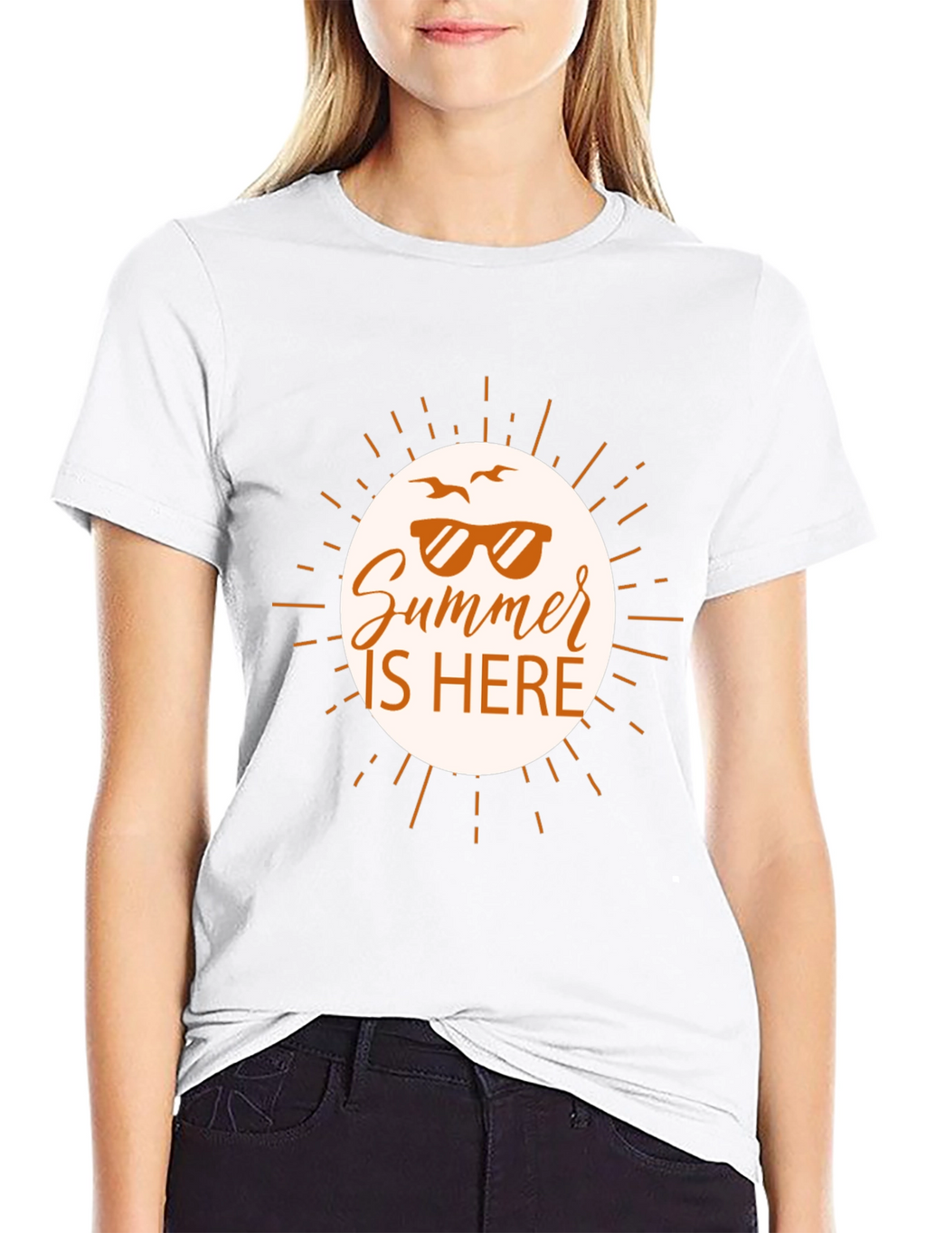 Summer Is Here Graphic Tee - Black Casual Shirt