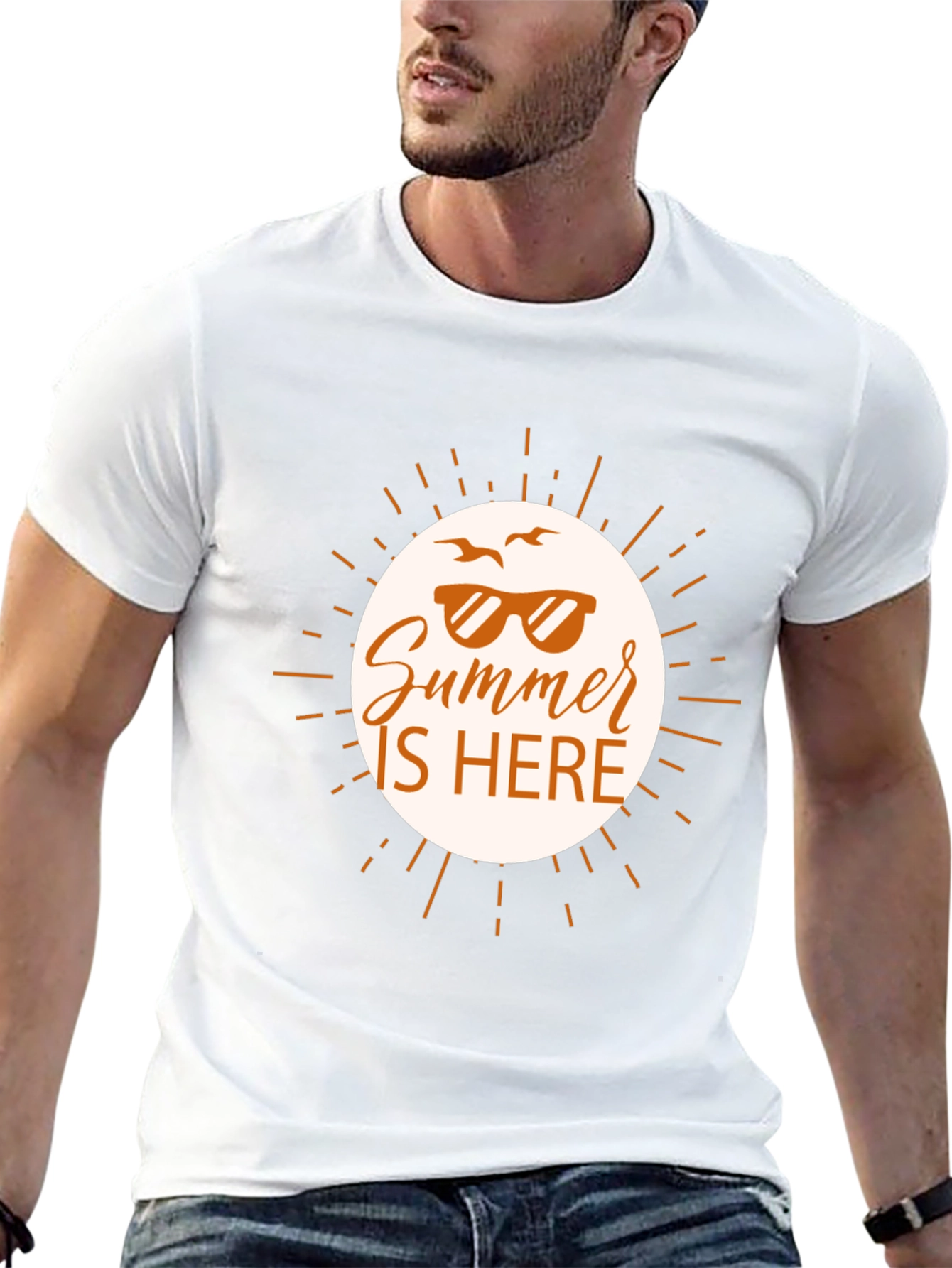 Summer Is Here Graphic Tee - Black Casual Shirt