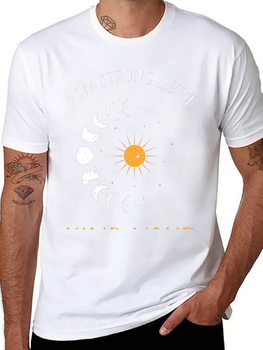 Strong Libra Moon Phase Graphic Tee