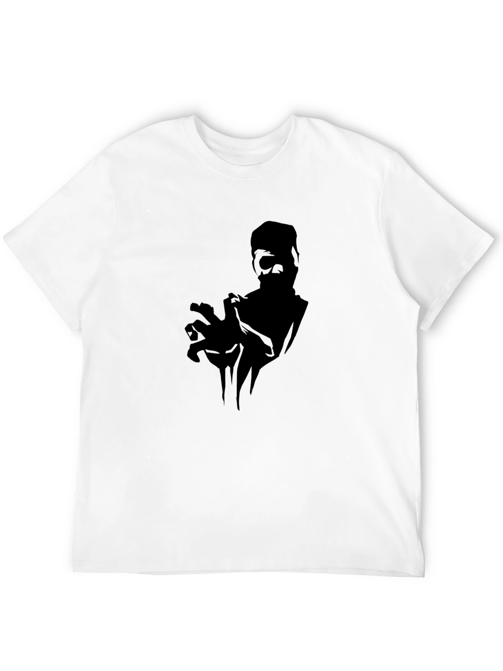 Mens Black Graphic Tee - Zombie Hand Design