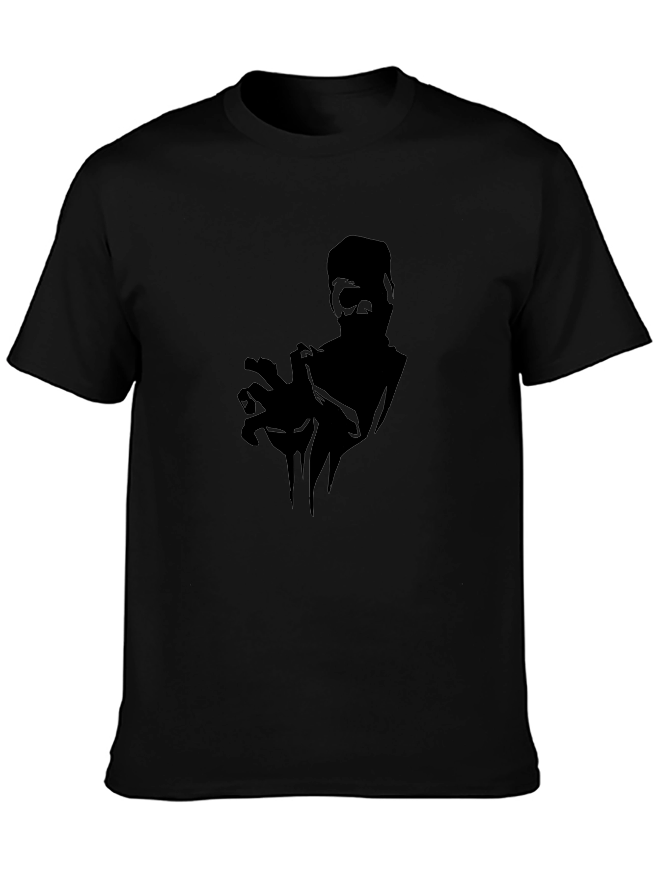Mens Black Graphic Tee - Zombie Hand Design