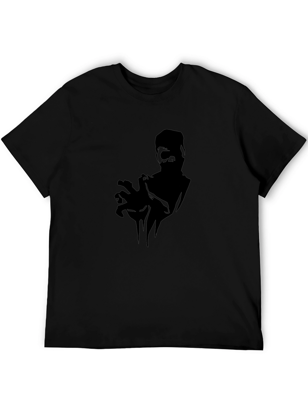 Mens Black Graphic Tee - Zombie Hand Design