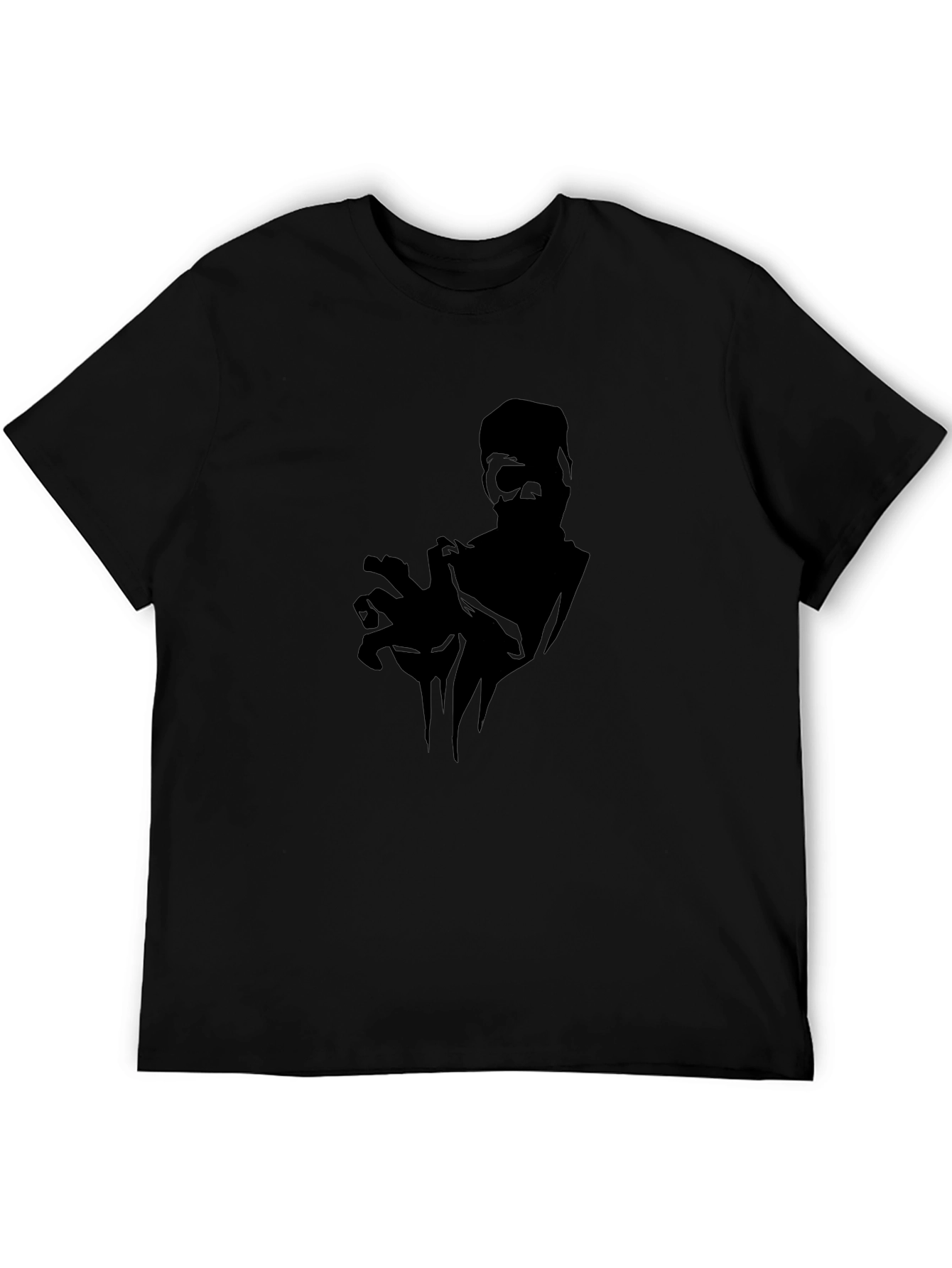 Mens Black Graphic Tee - Zombie Hand Design