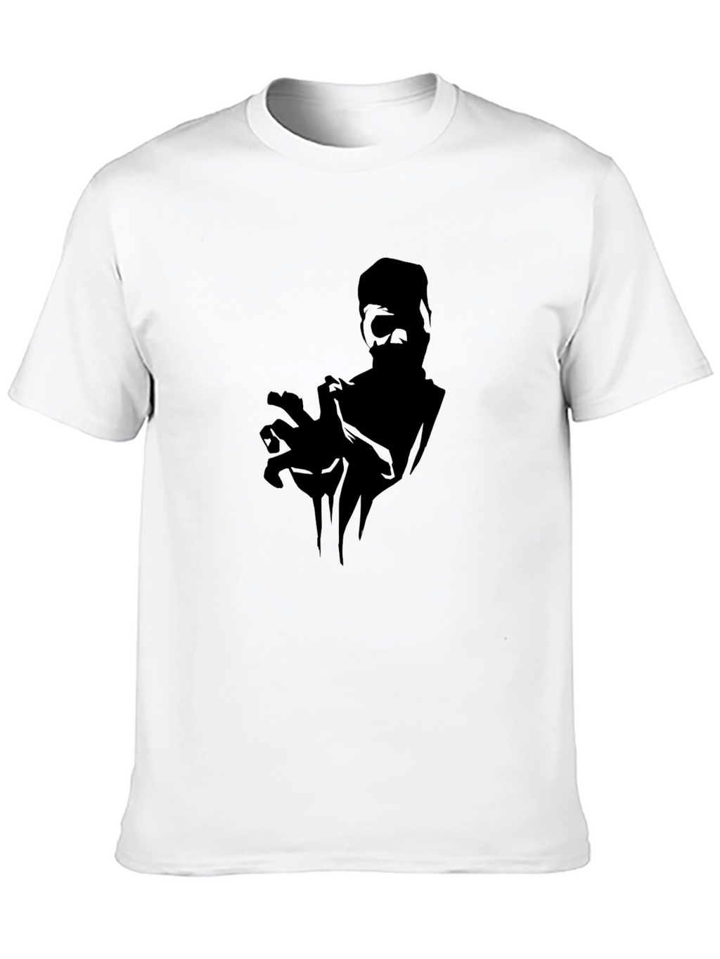 Mens Black Graphic Tee - Zombie Hand Design