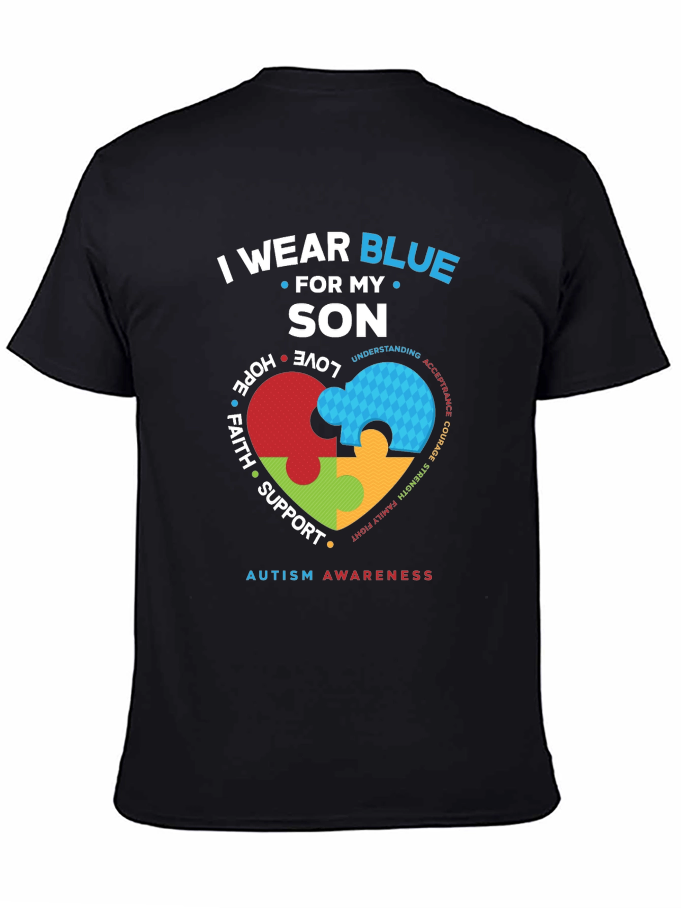 Autism Awareness I Wear Blue For My Son T-Shirt