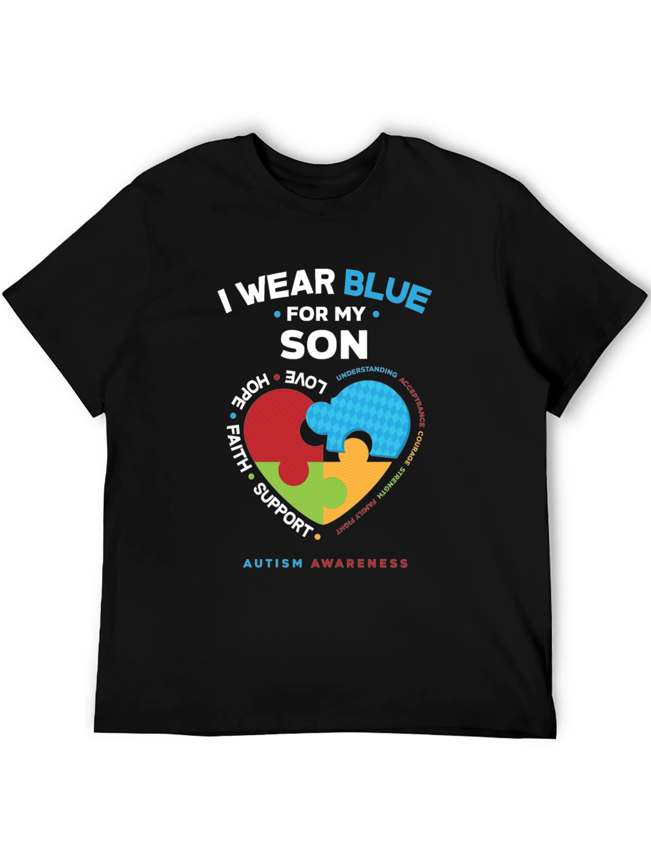 Autism Awareness I Wear Blue For My Son T-Shirt