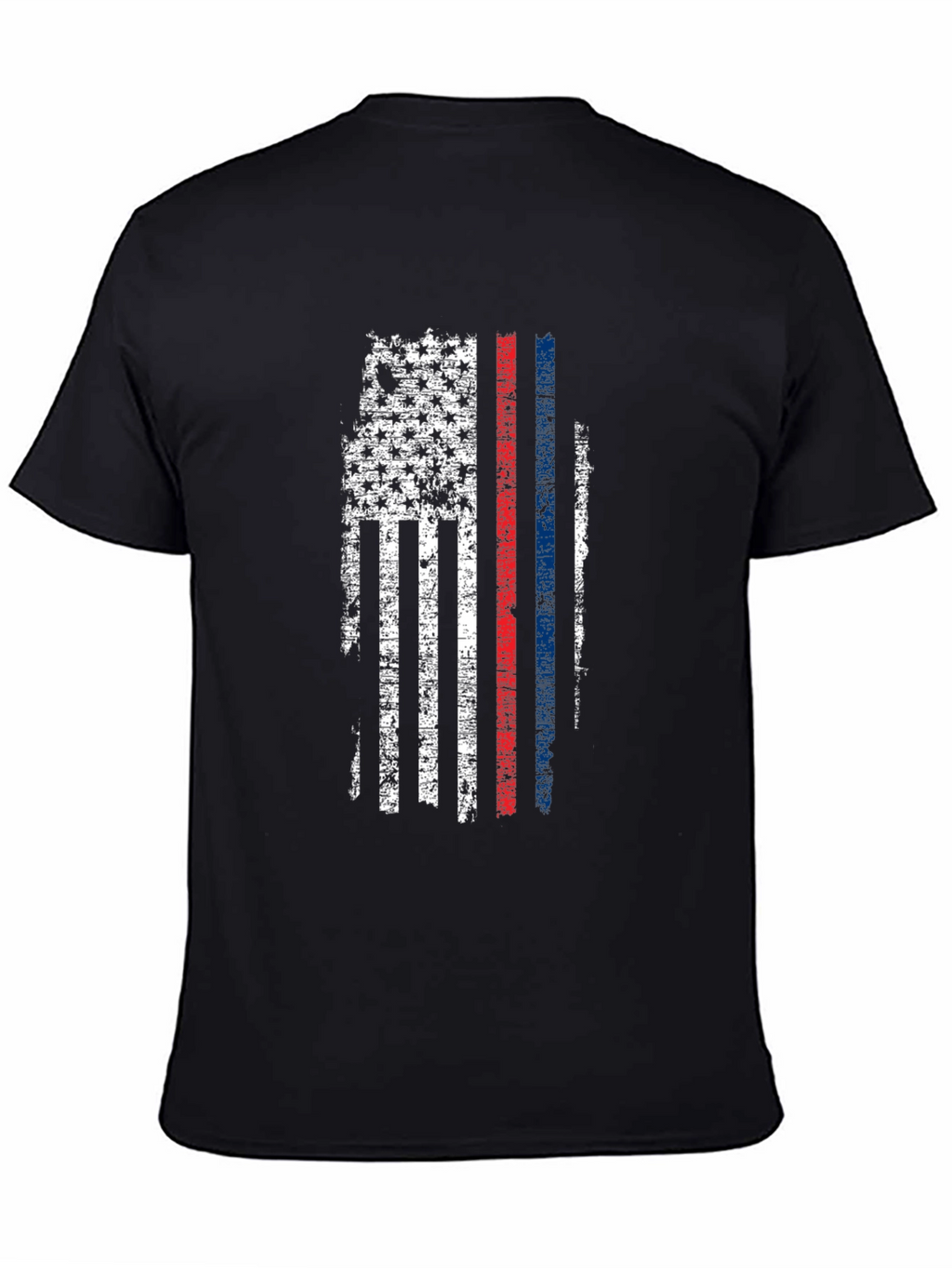 Distressed American Flag Thin Line T-Shirt