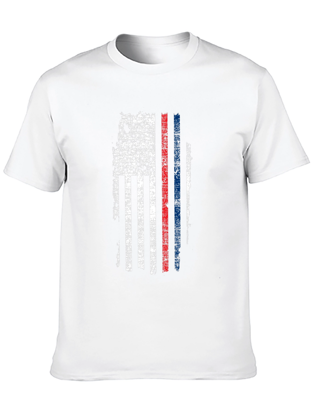Distressed American Flag Thin Line T-Shirt