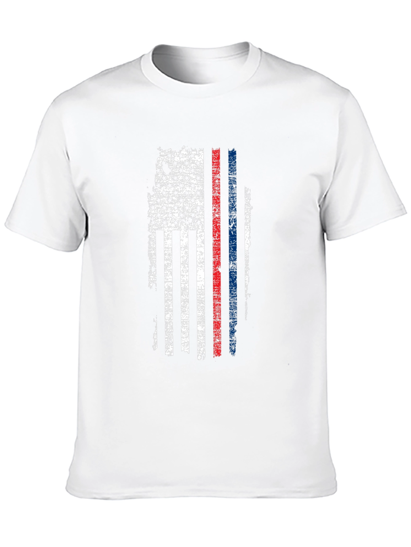 Distressed American Flag Thin Line T-Shirt
