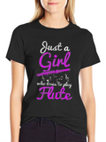 Just a Girl Who Loves Flute T-Shirt