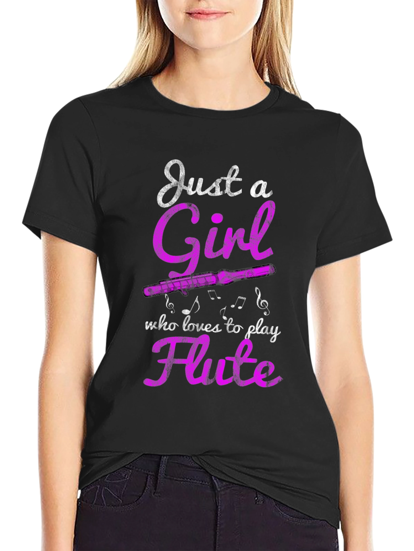 Just a Girl Who Loves Flute T-Shirt