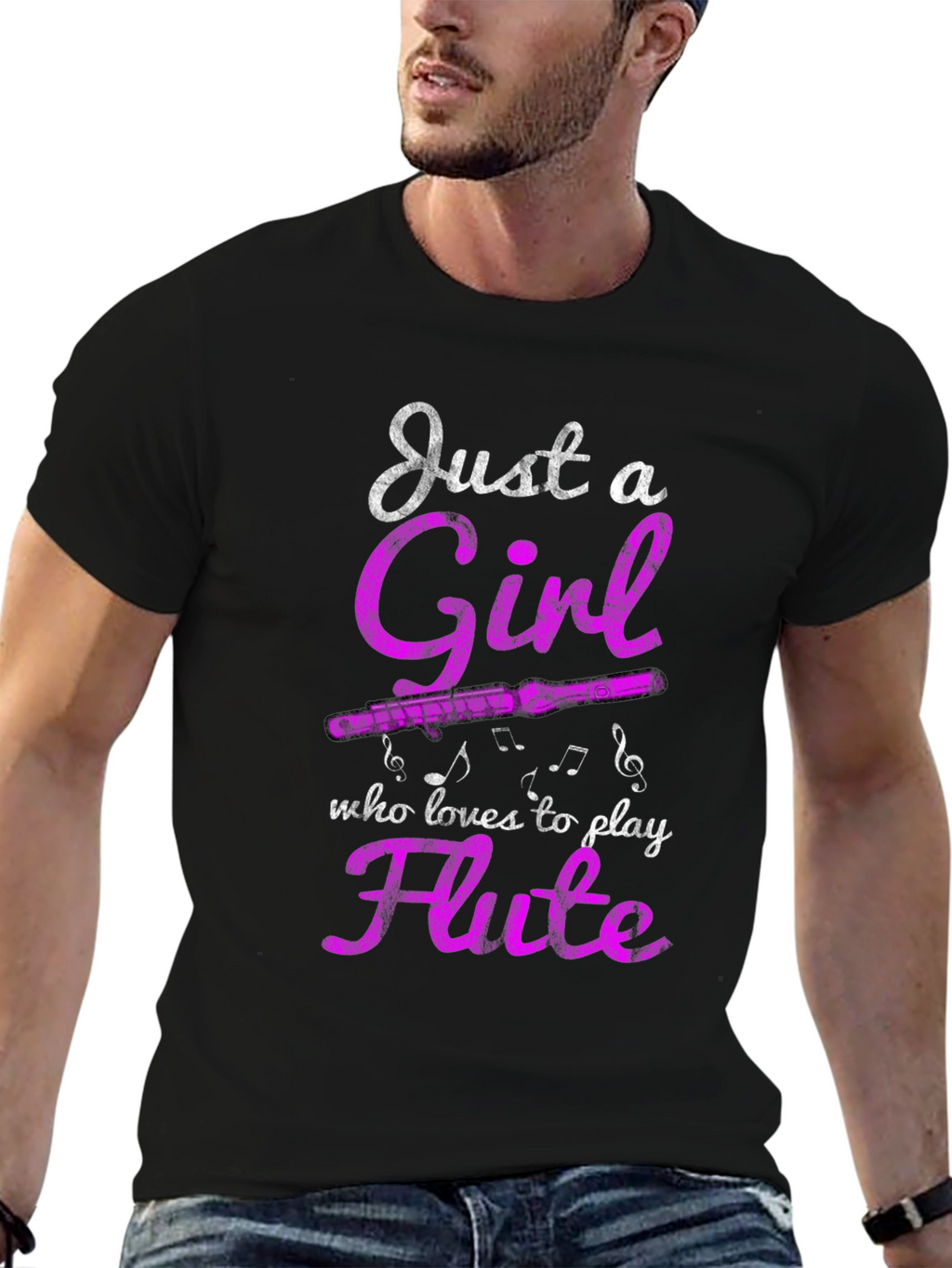 Just a Girl Who Loves Flute T-Shirt