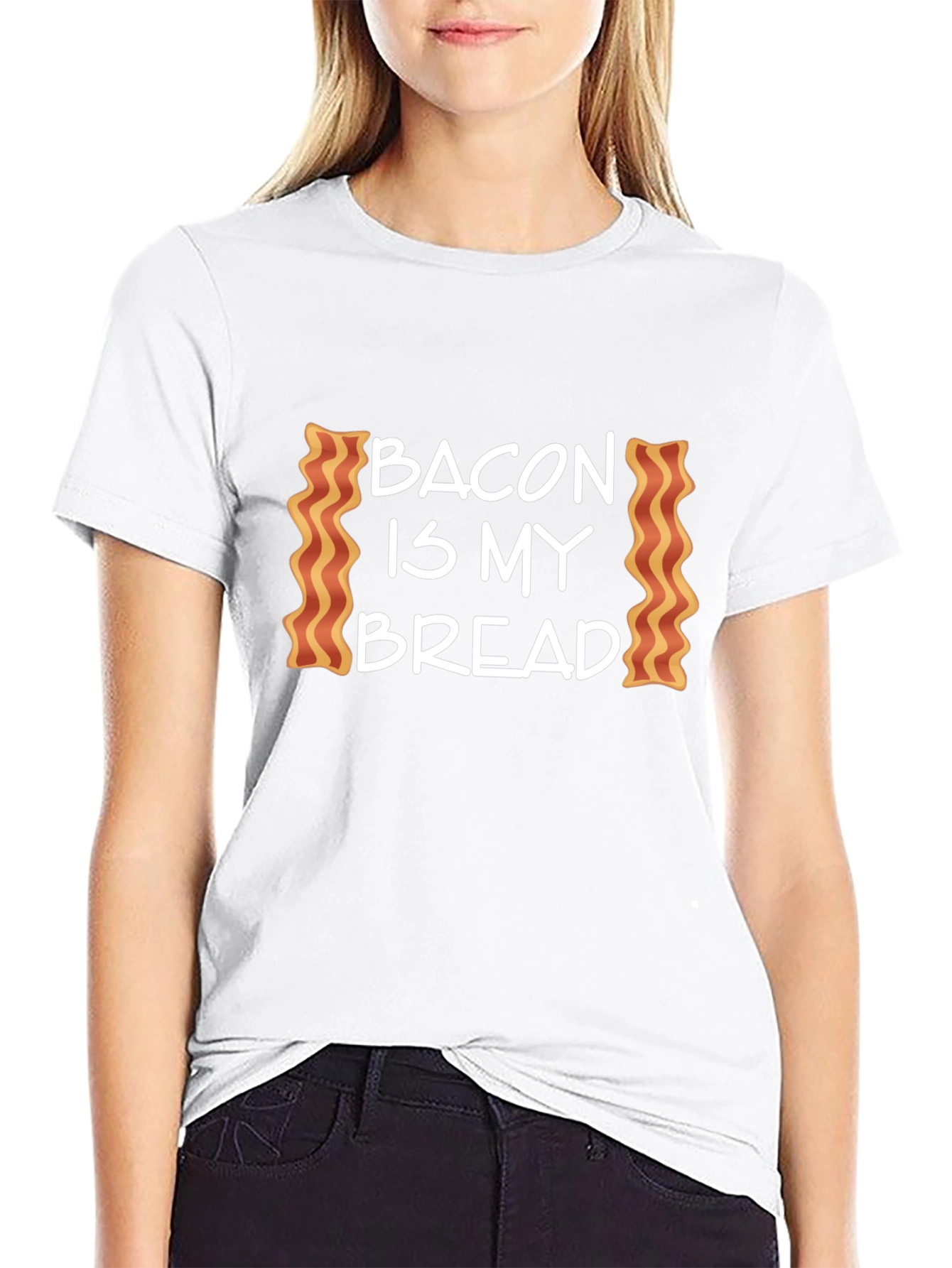 Bacon is My Bread Graphic Tee - Black T-Shirt