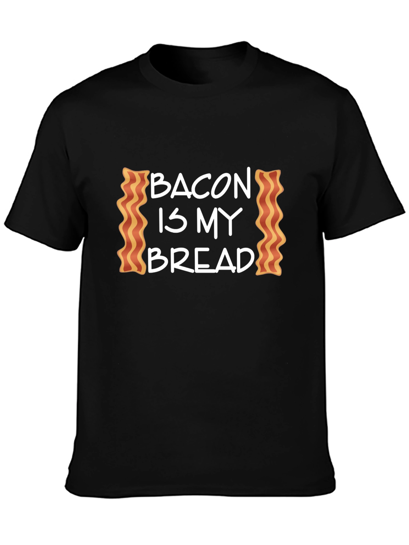Bacon is My Bread Graphic Tee - Black T-Shirt