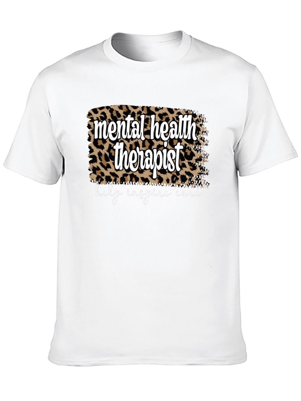 Mental Health Therapist Leopard Print T-Shirt