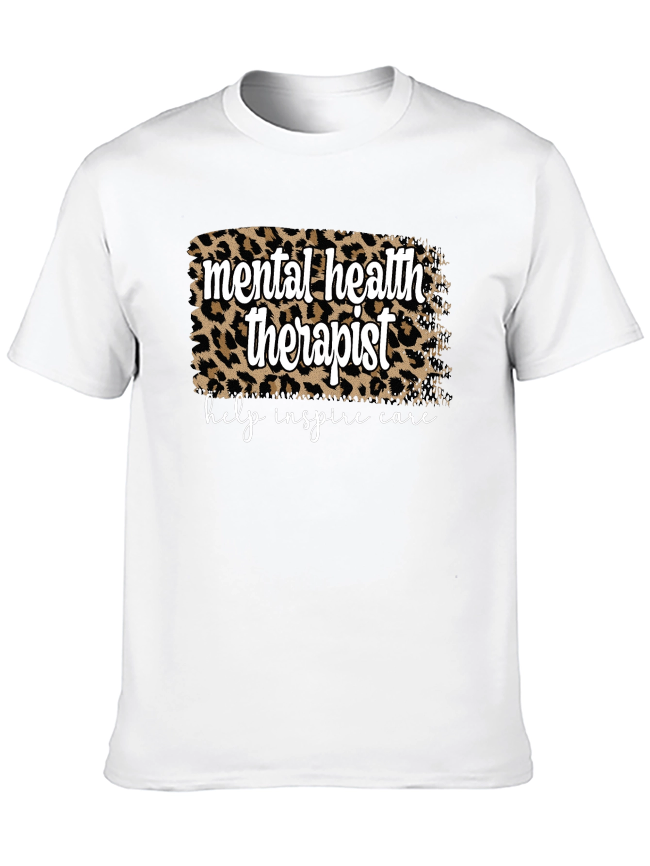 Mental Health Therapist Leopard Print T-Shirt
