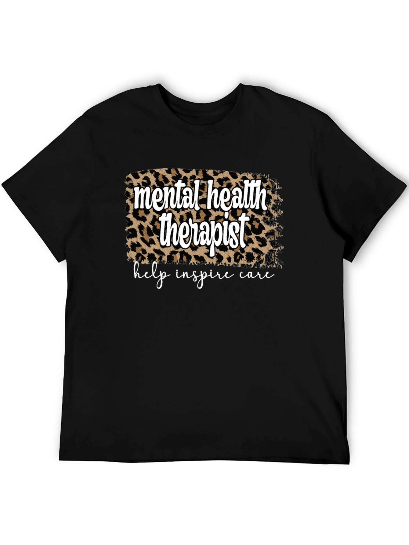 Mental Health Therapist Leopard Print T-Shirt