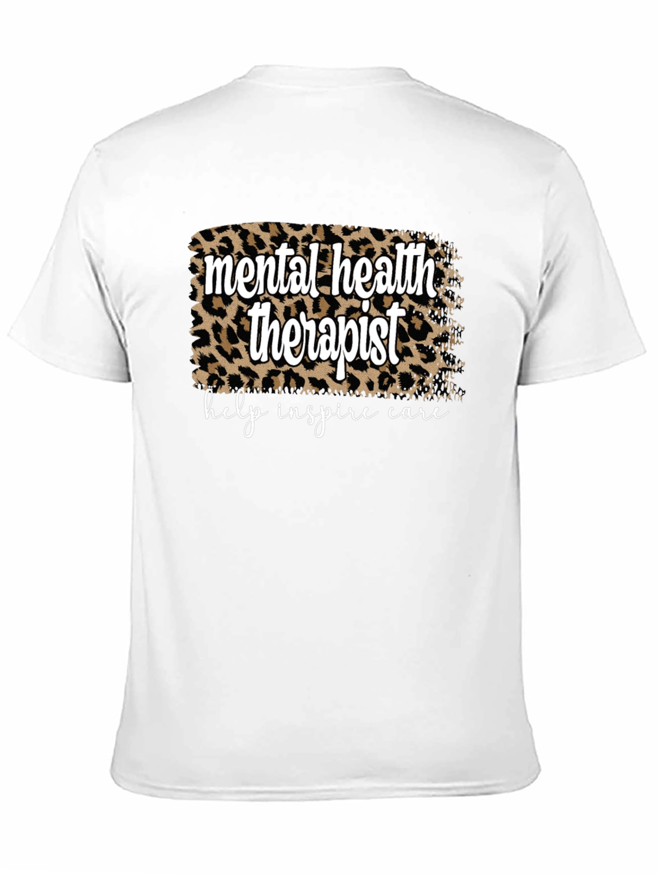Mental Health Therapist Leopard Print T-Shirt