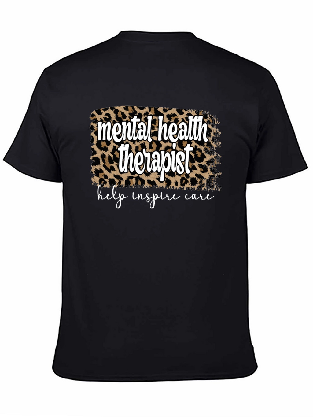 Mental Health Therapist Leopard Print T-Shirt