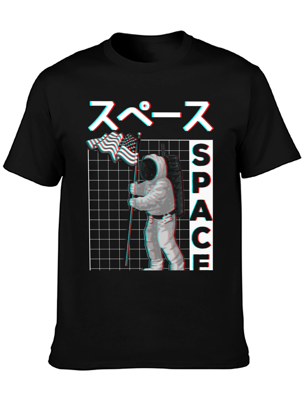 Space Astronaut Graphic Tee - Black