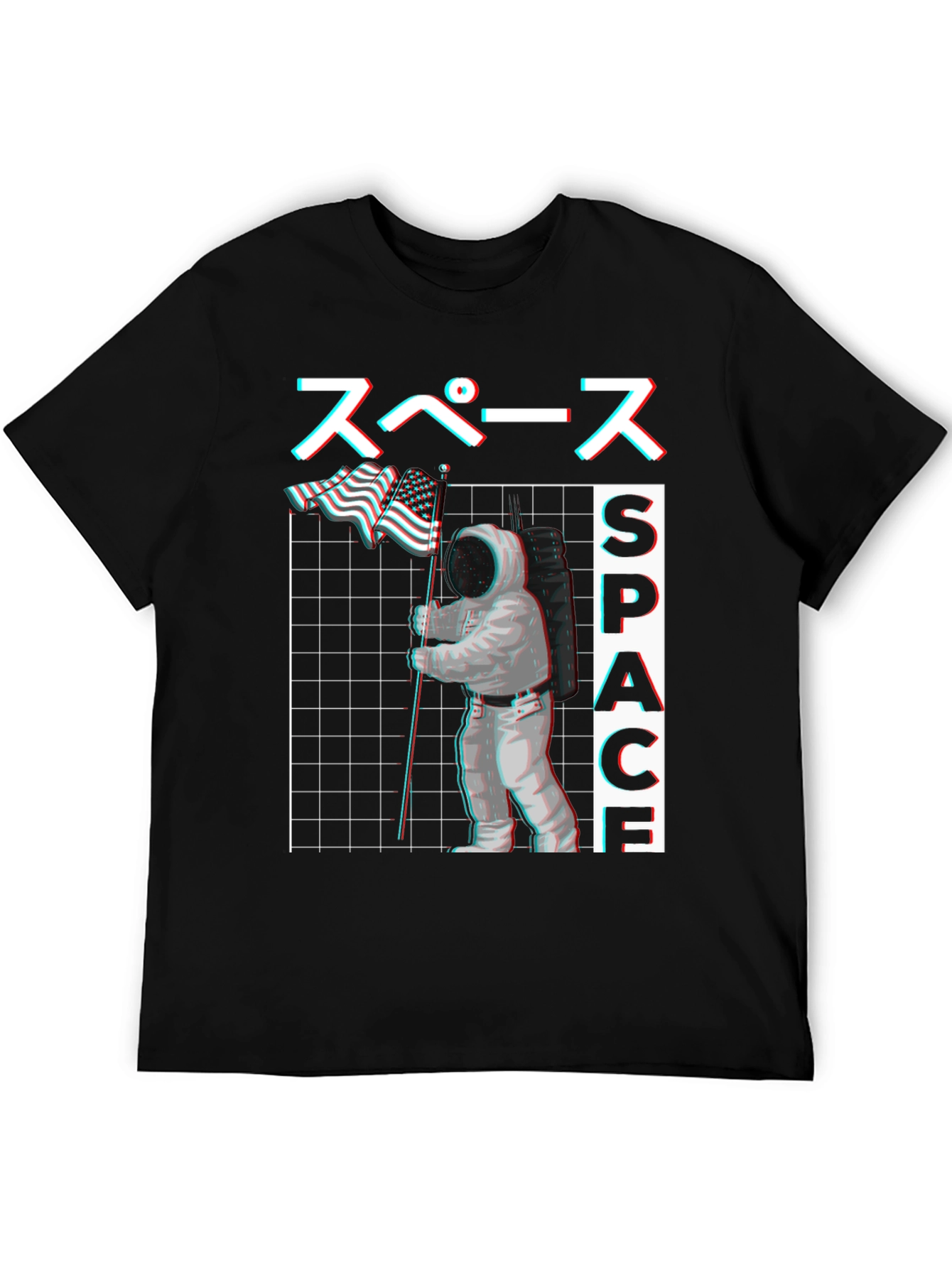 Space Astronaut Graphic Tee - Black
