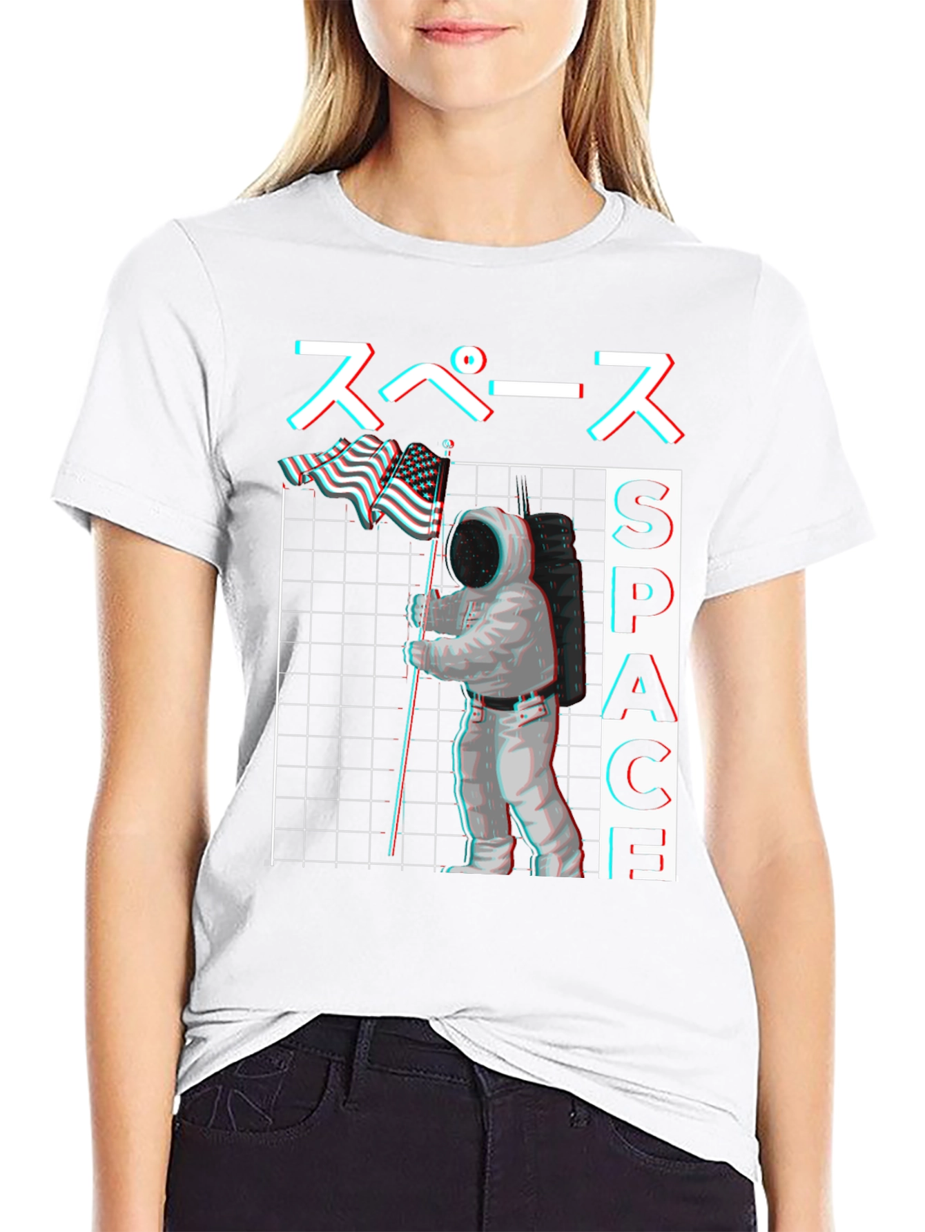 Space Astronaut Graphic Tee - Black