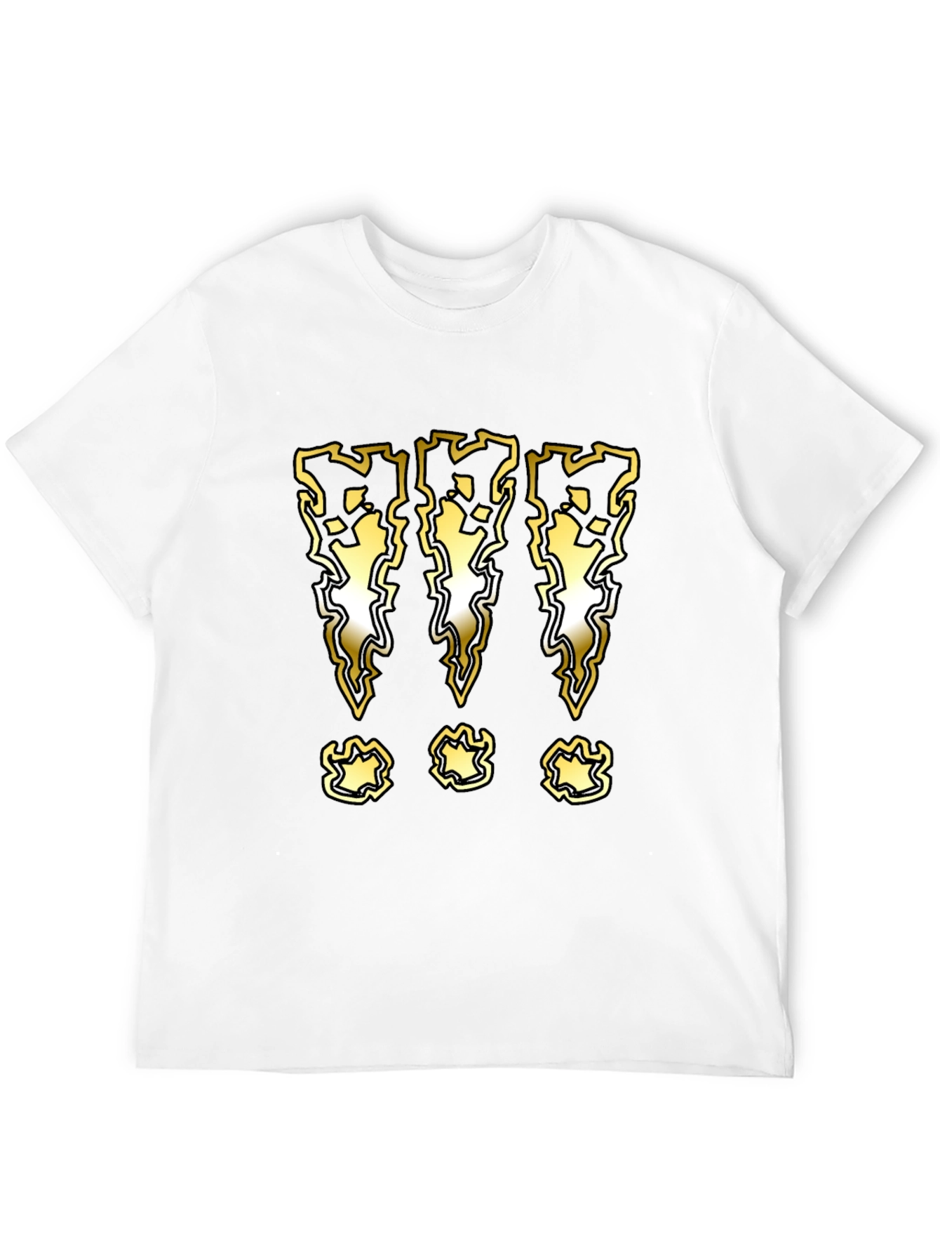 Graphic T-Shirt with Lightning Bolt Exclamation Marks