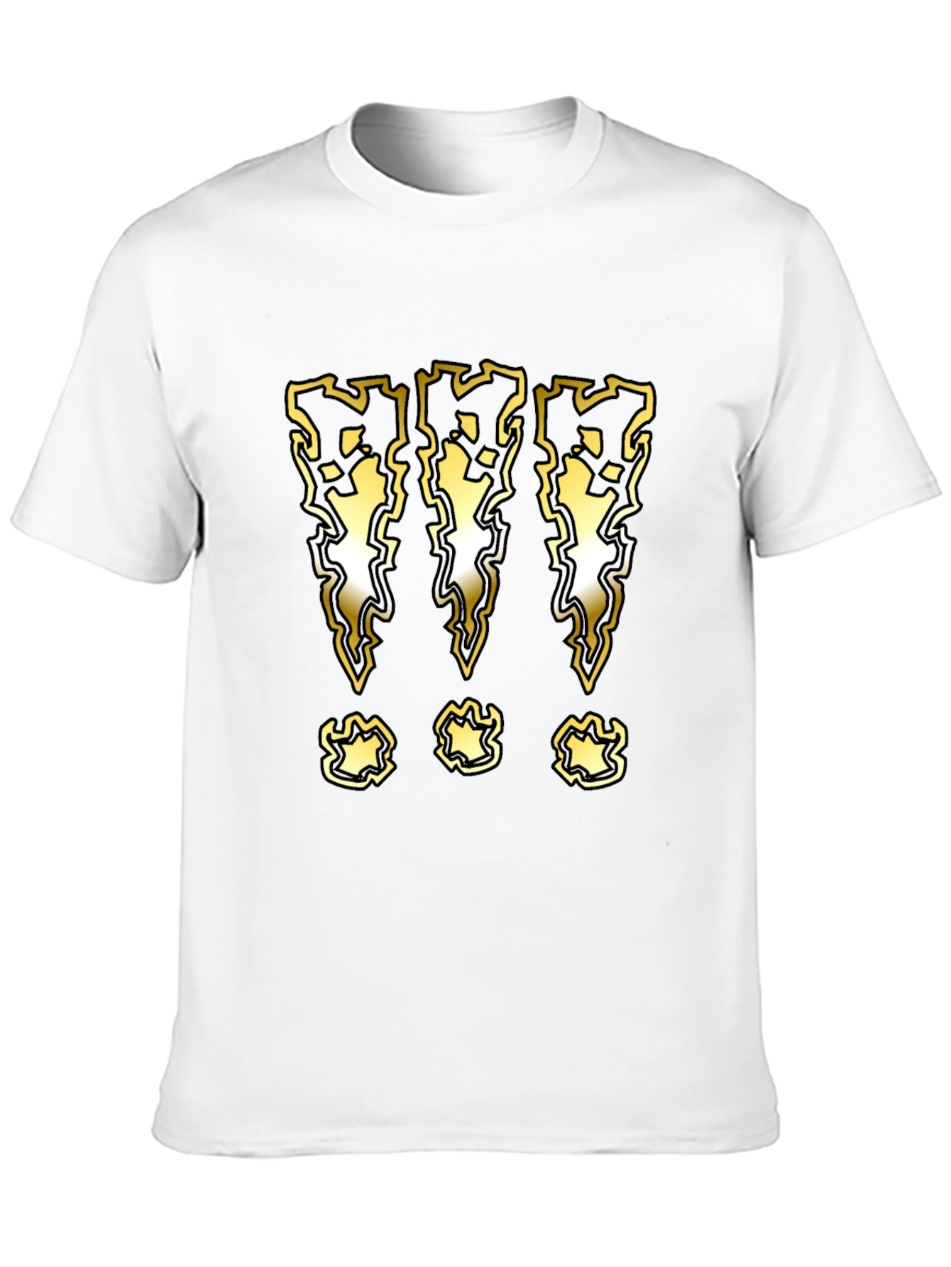 Graphic T-Shirt with Lightning Bolt Exclamation Marks