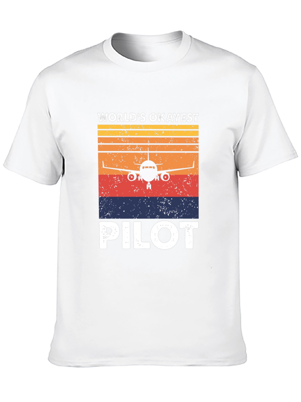 Worlds Okayest Pilot Retro T-Shirt