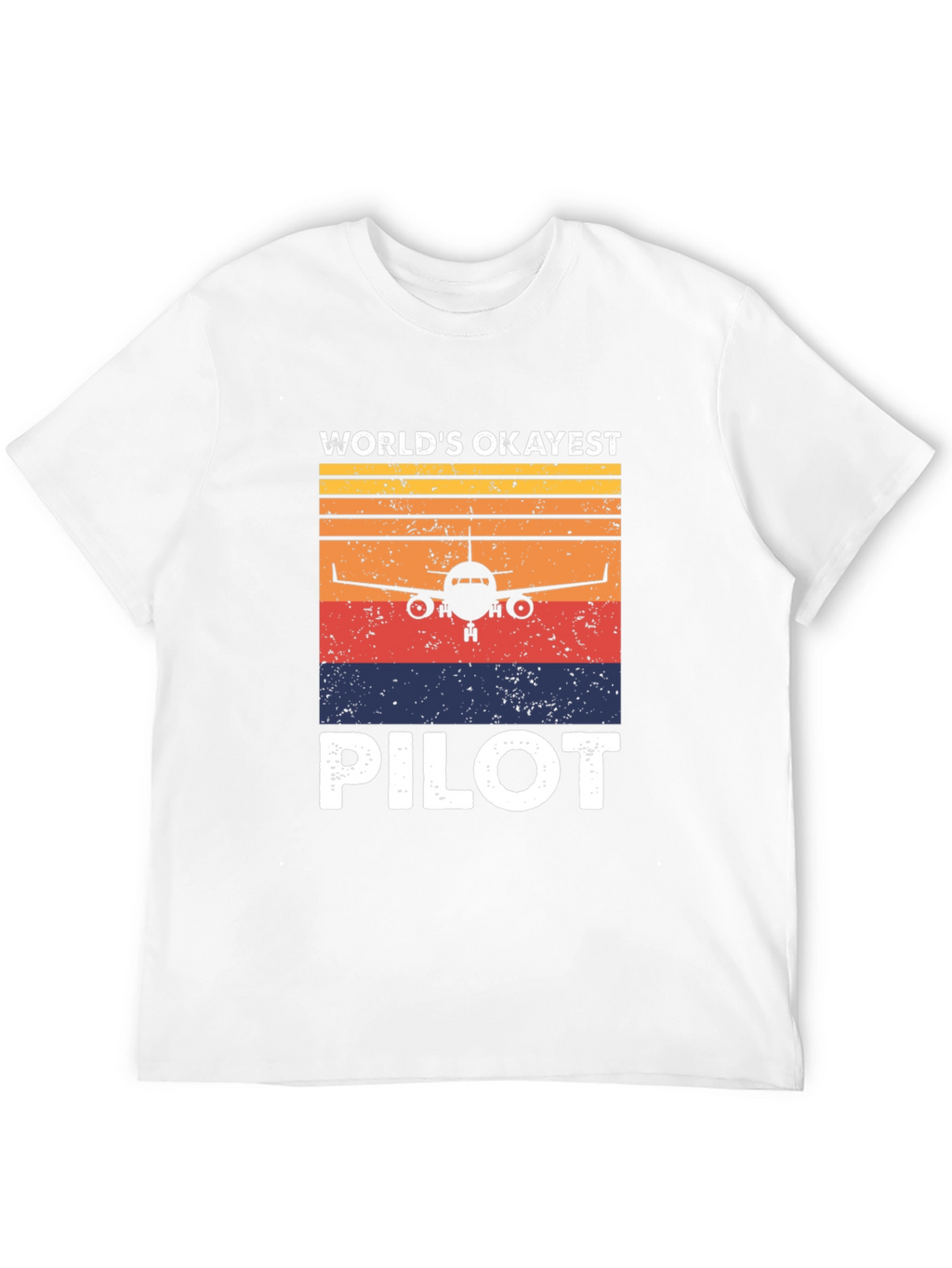 Worlds Okayest Pilot Retro T-Shirt