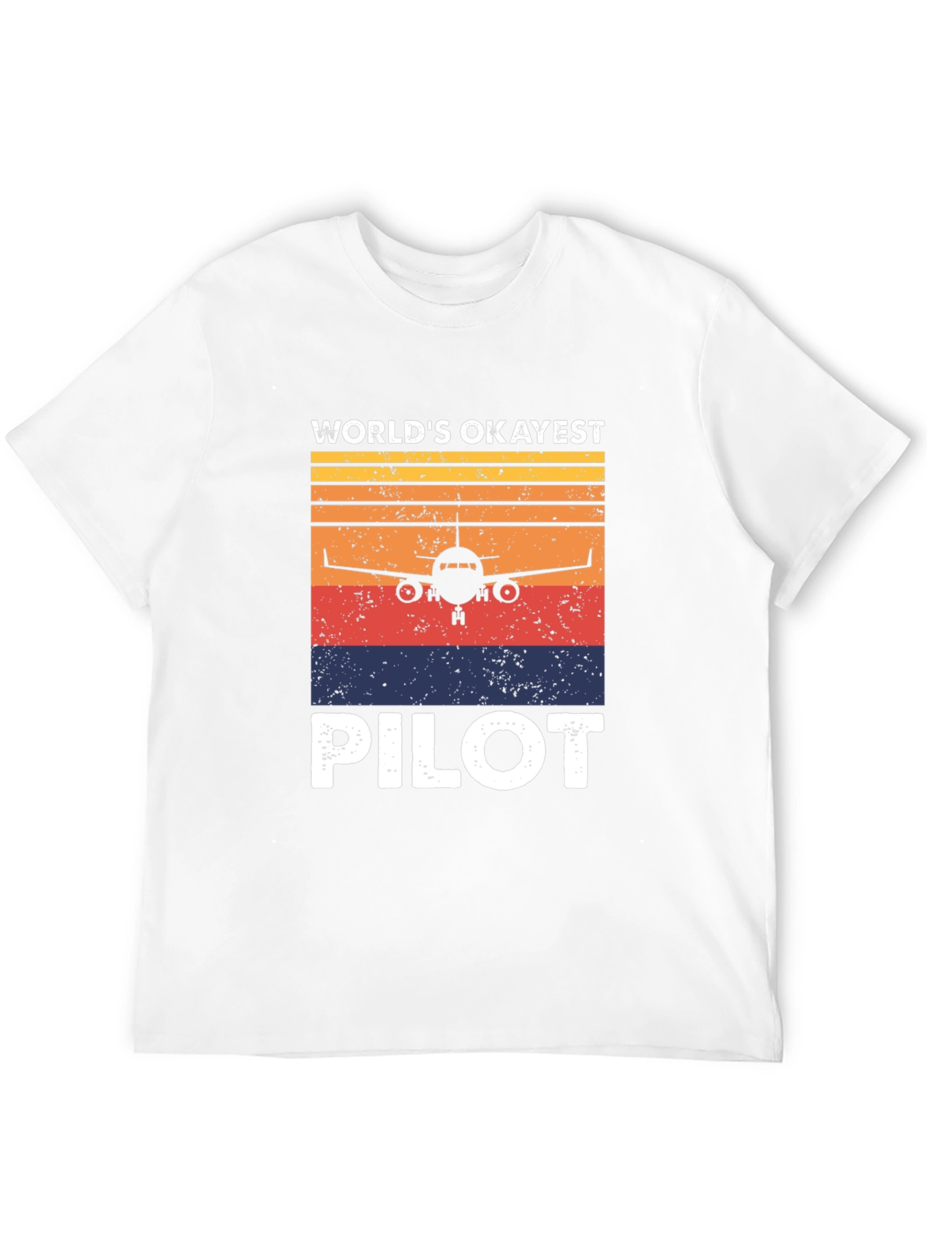Worlds Okayest Pilot Retro T-Shirt