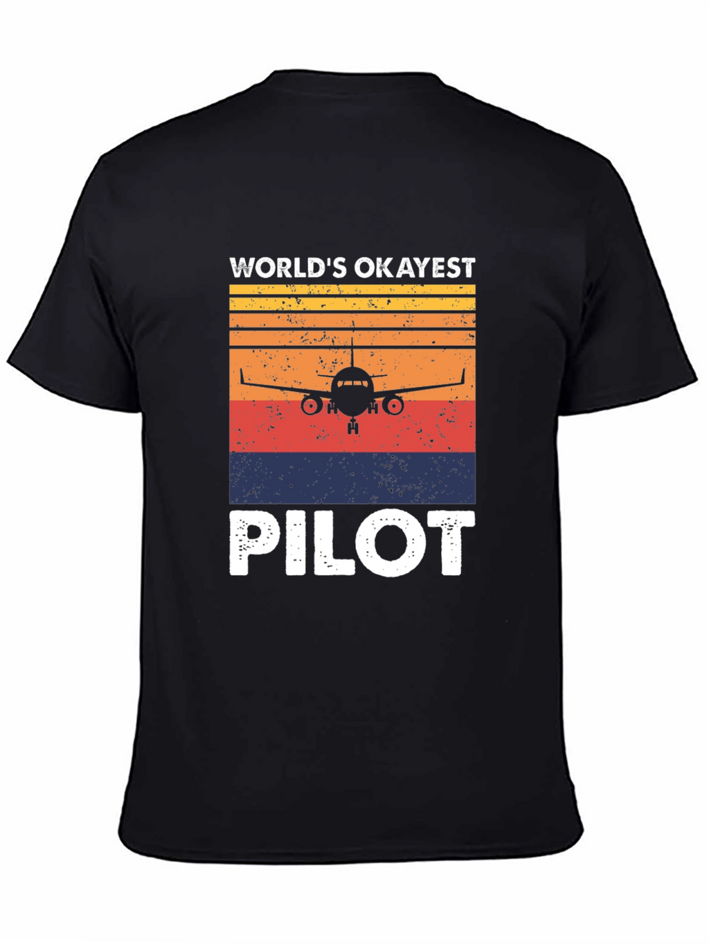 Worlds Okayest Pilot Retro T-Shirt