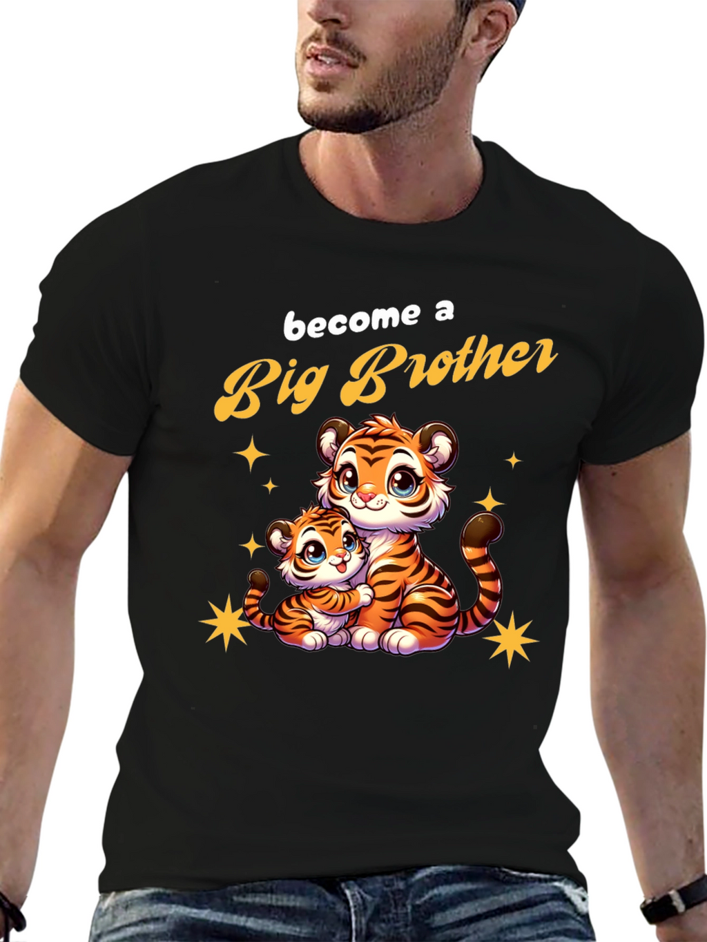 Big Brother Tiger T-Shirt: New Baby Gift!