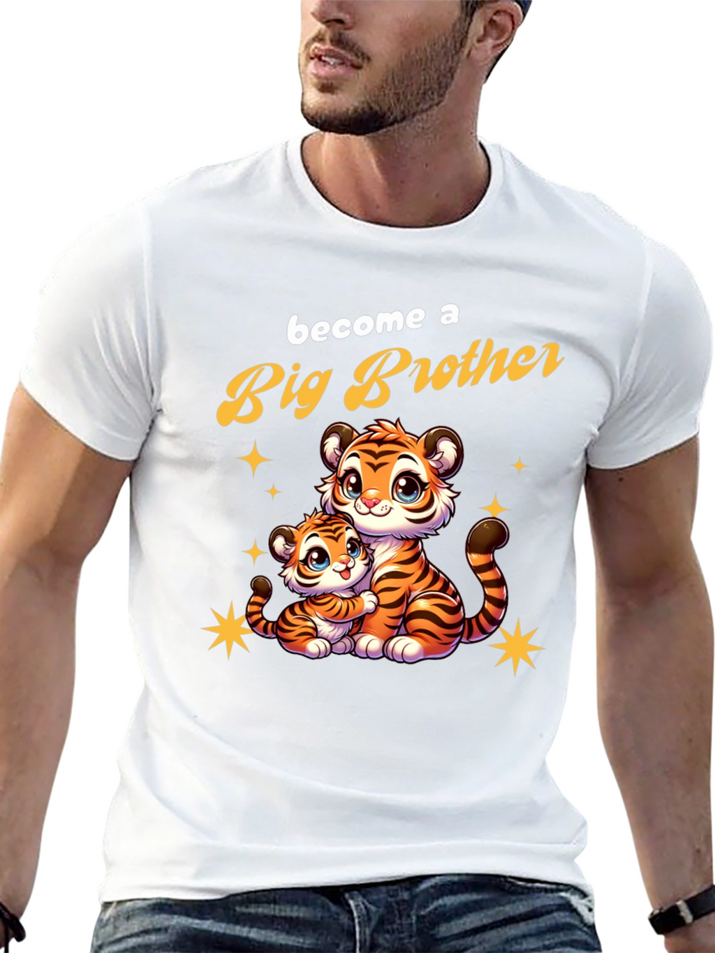 Big Brother Tiger T-Shirt: New Baby Gift!